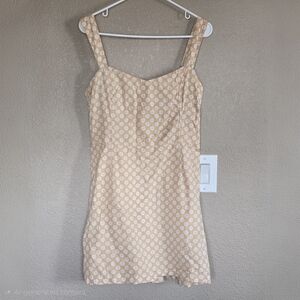 Abercrombie & Fitch Polka Dot Dress in Peach and White